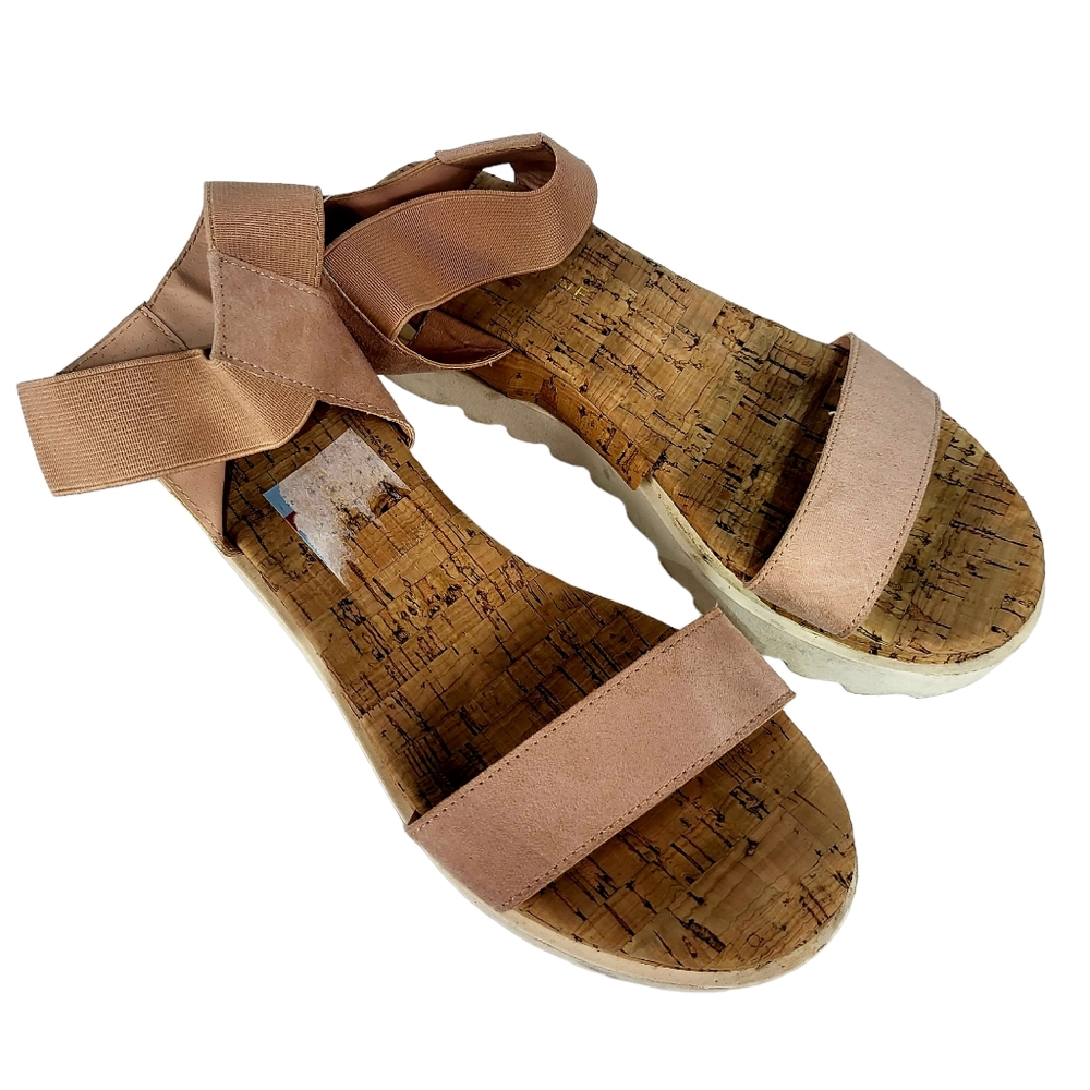 Sun + Stone Melanyy Wedge Sandals Rose Pink 6.5 - Picture 4 of 5